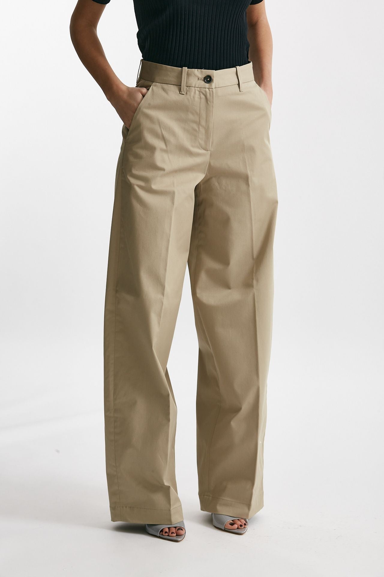 pantalone palazzo nancy beige women Nine in the morning - 4