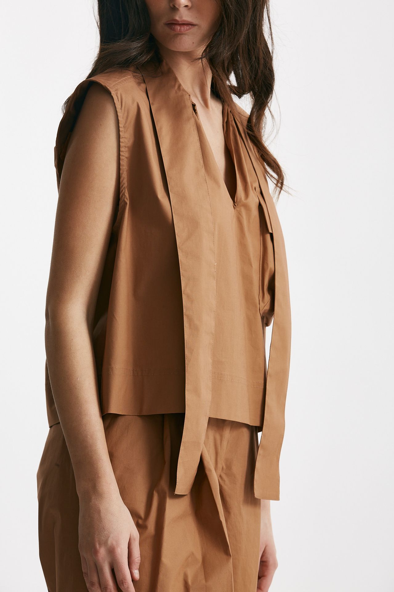 camicia in cotone bruciato women Nude - 4