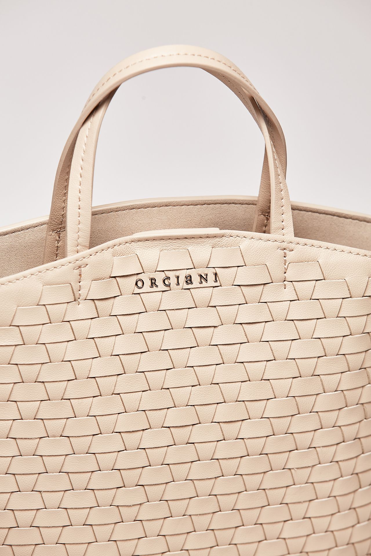 borsa ladylike nappa woven - b02167 avorio women Orciani - 4