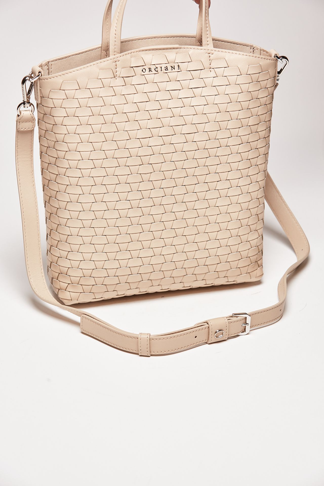 borsa ladylike nappa woven - b02167 avorio women Orciani - 6
