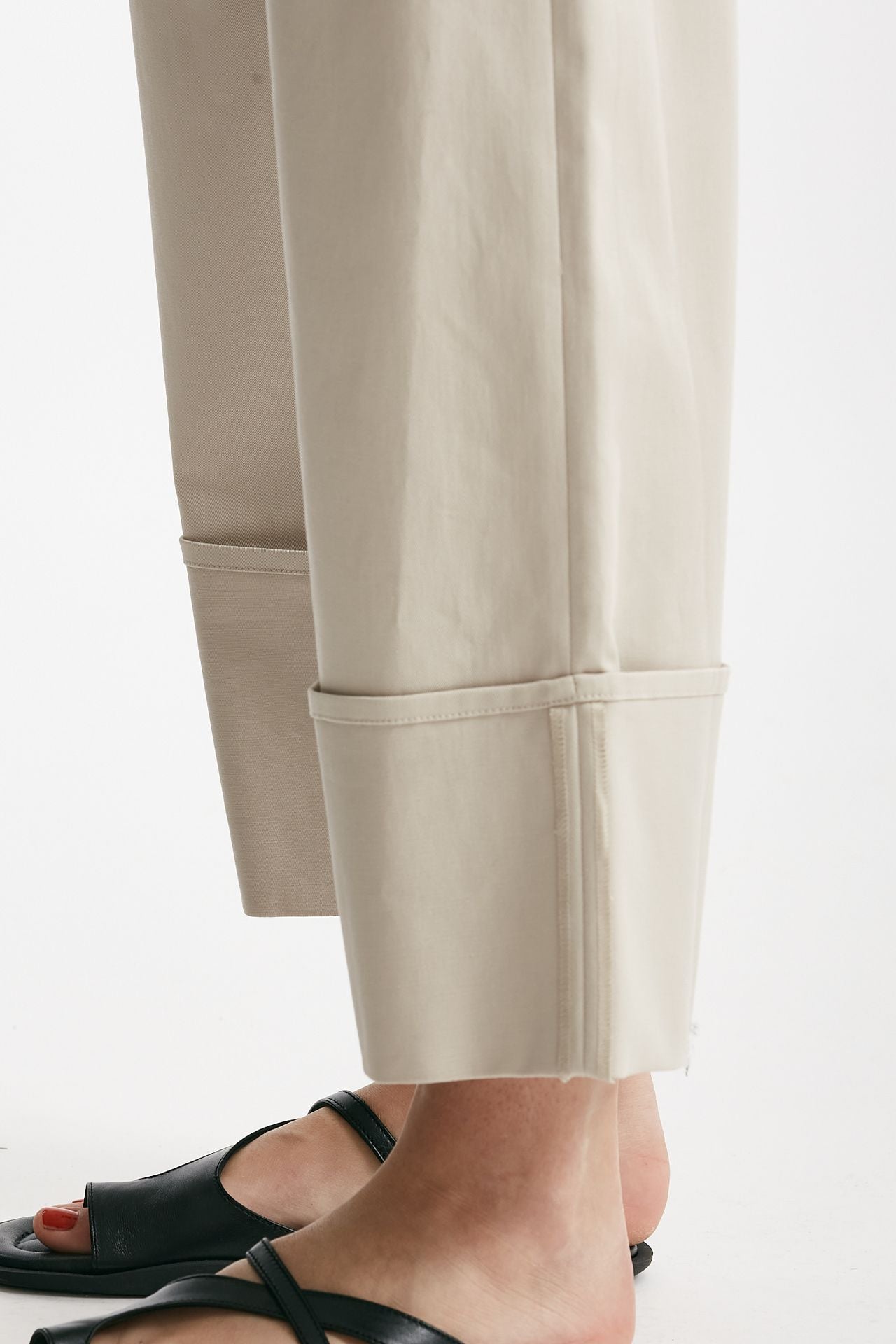 pantalone vita alta in cotone ghiaccio women ( p - s ) - 7
