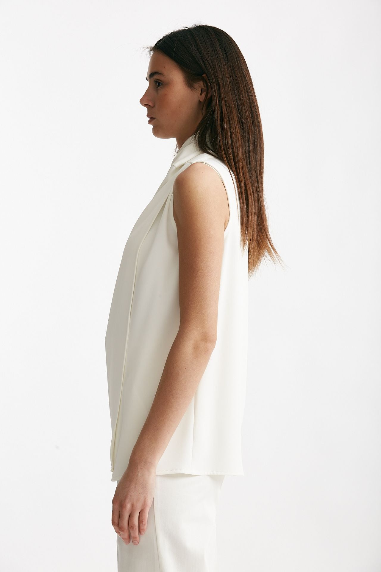 top con sciarpa bianco women ( p - s ) - 2