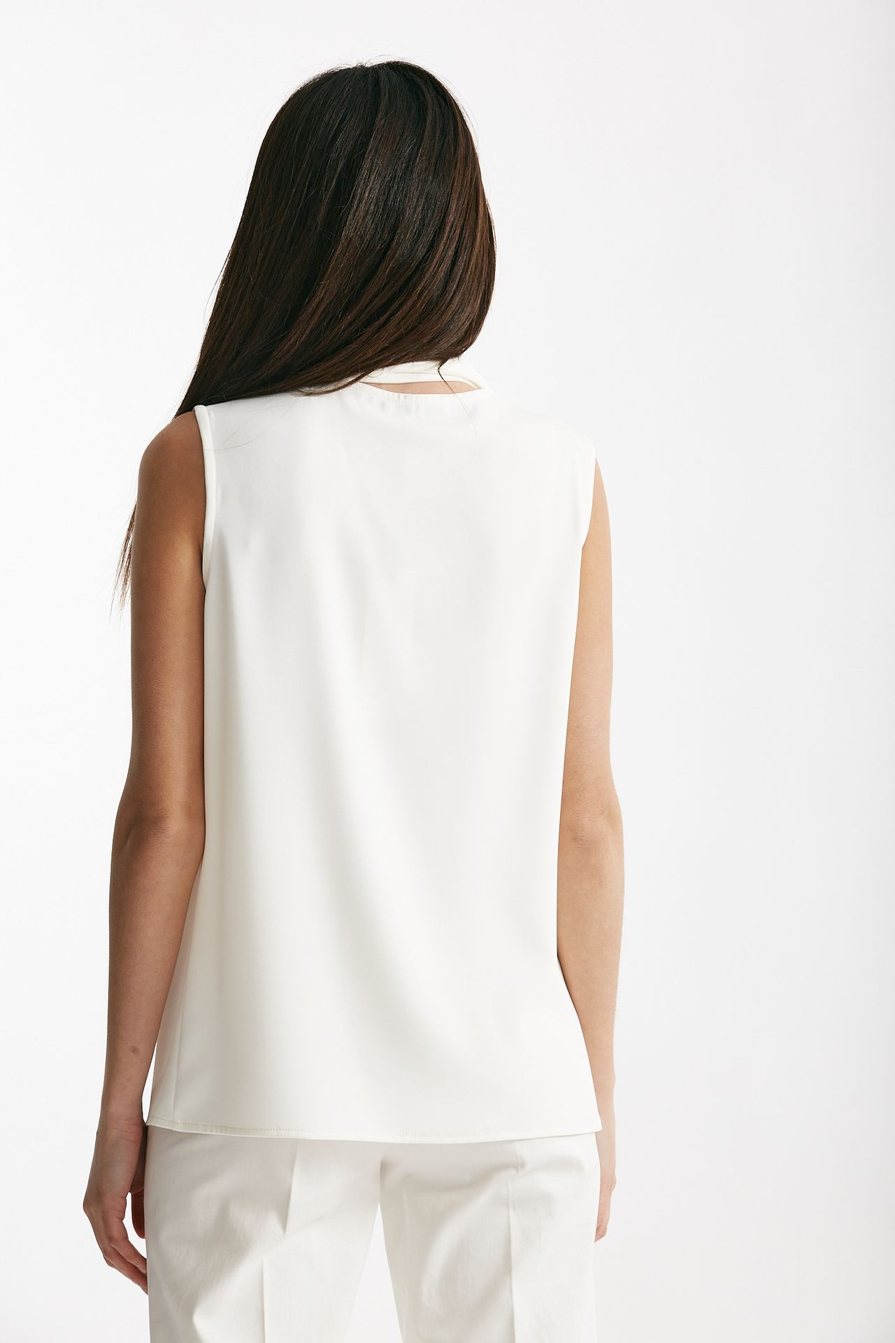 top con sciarpa bianco women ( p - s ) - 3
