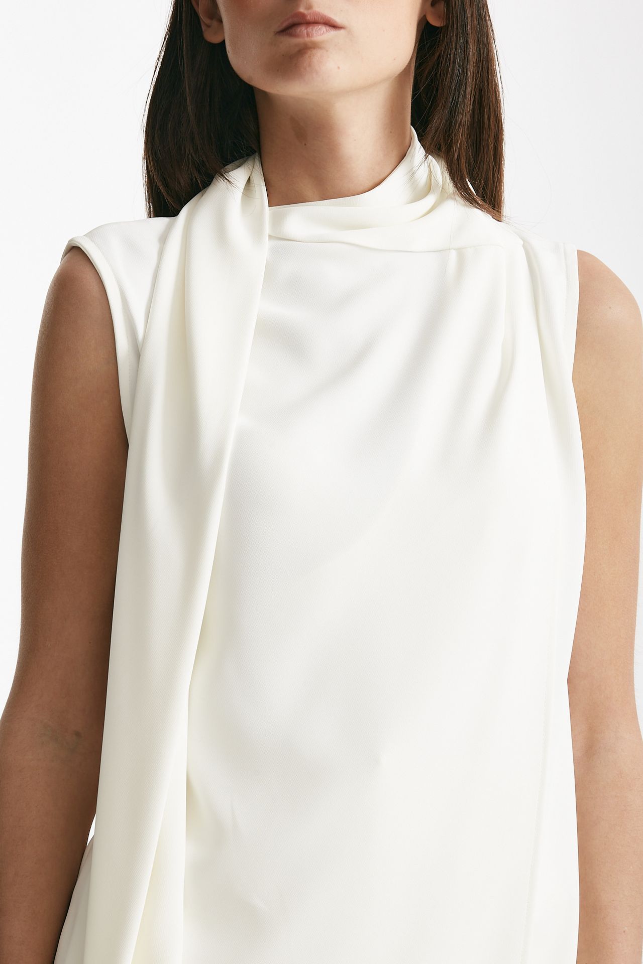 top con sciarpa bianco women ( p - s ) - 5
