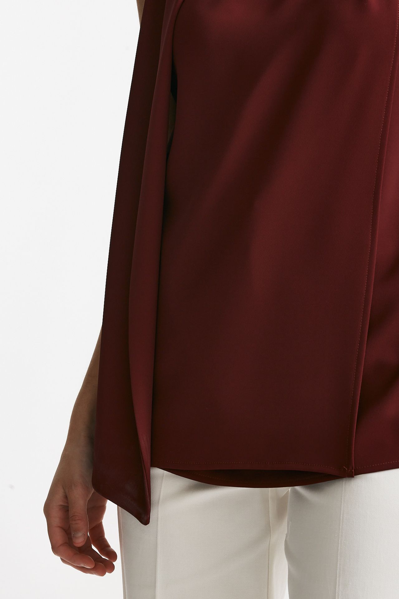 top con sciarpa bordeaux women ( p - s ) - 6