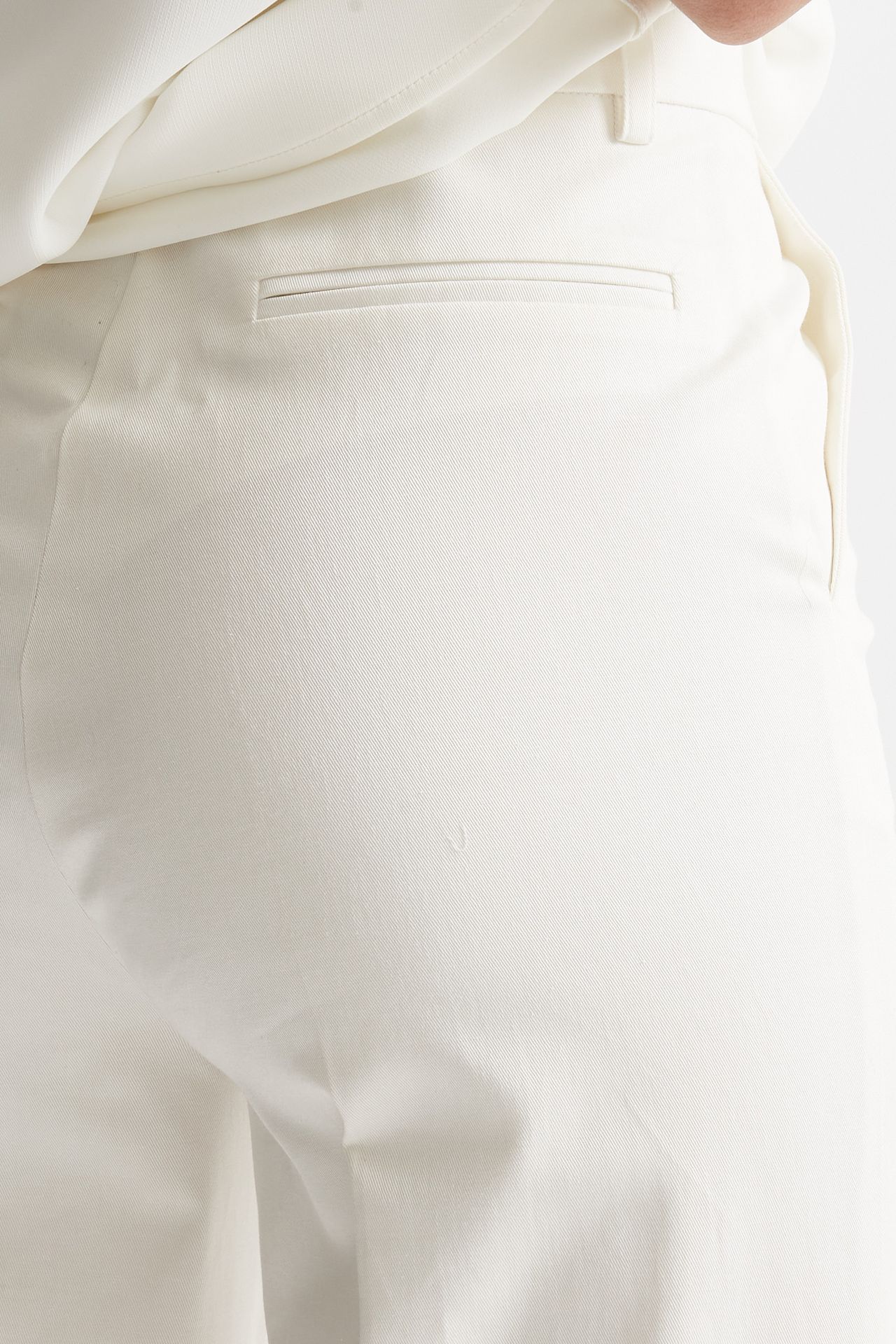 pantalone vita alta palazzo bianco women ( p - s ) - 6