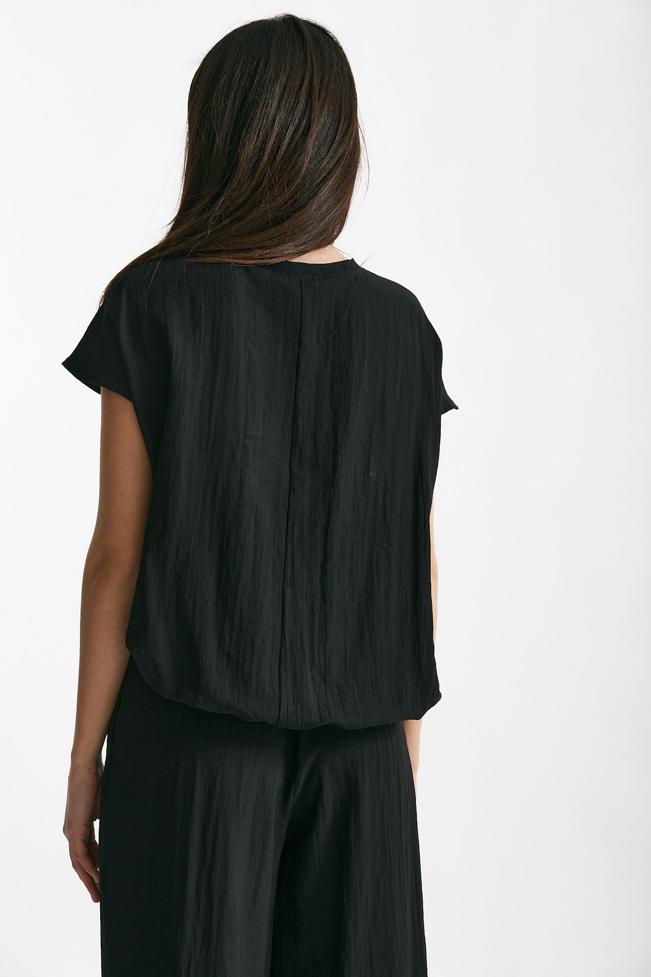 camicia effetto stropicciato nero women ( p - s ) - 3
