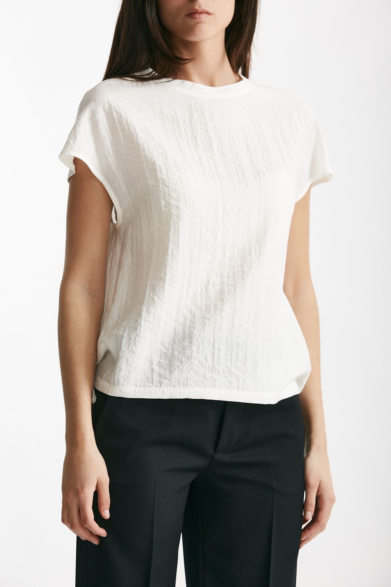 camicia effetto stropicciato bianco women ( p - s ) - 4