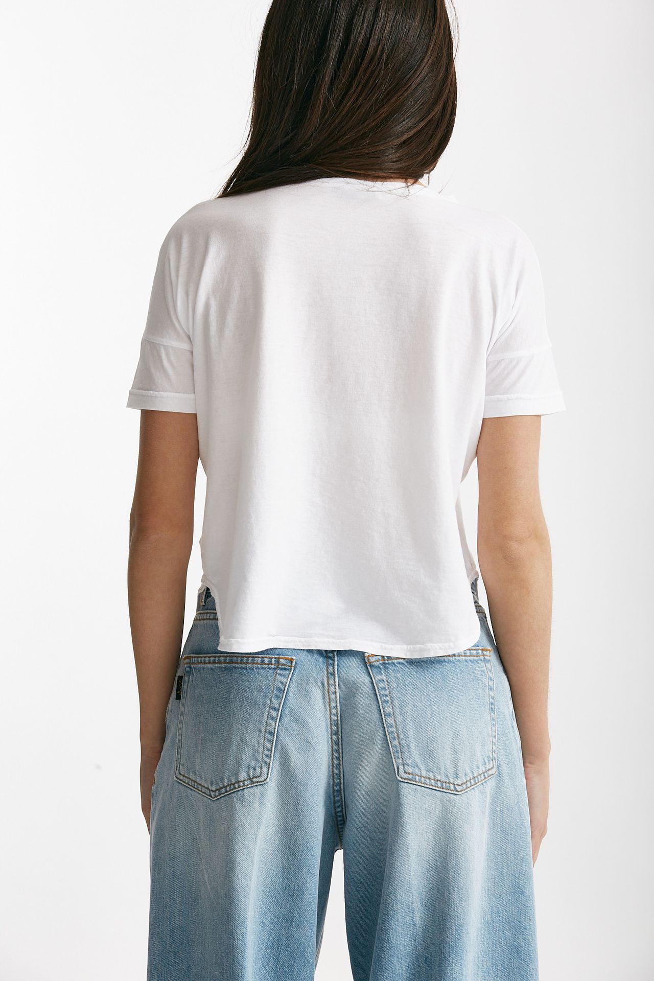 t-shirt scatolina crop bianco women ( p - s ) - 2