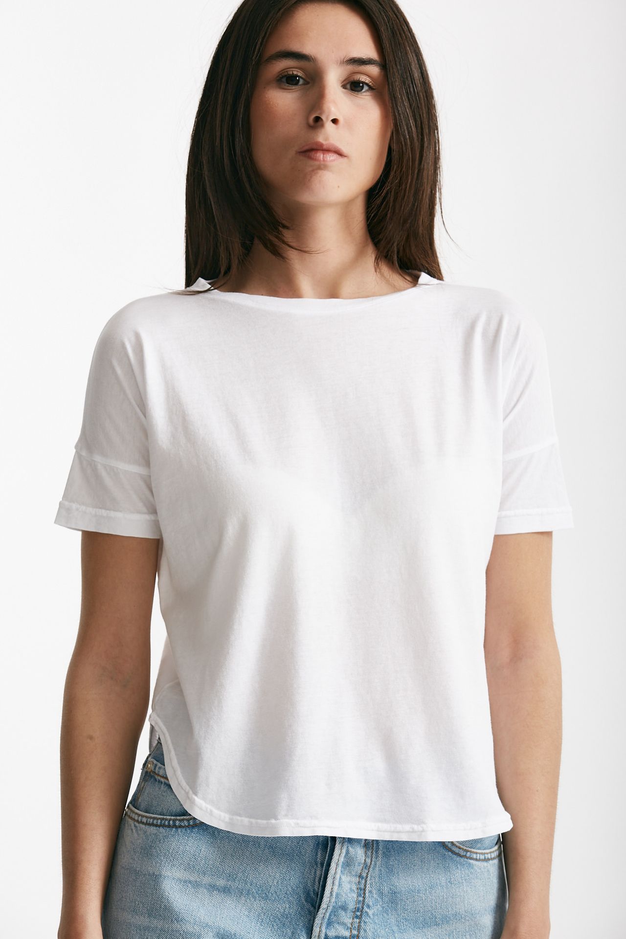 t-shirt scatolina crop bianco women ( p - s ) - 3
