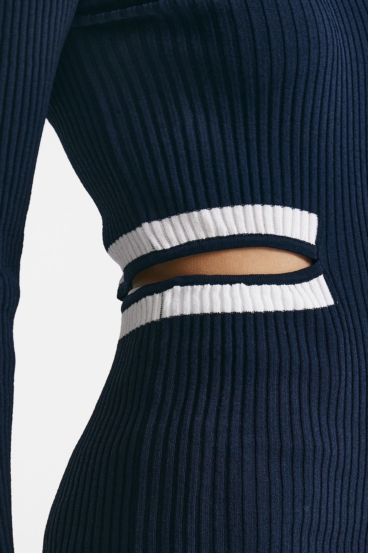 maglia girocollo cut out blu e bianca women Seafarer - 5
