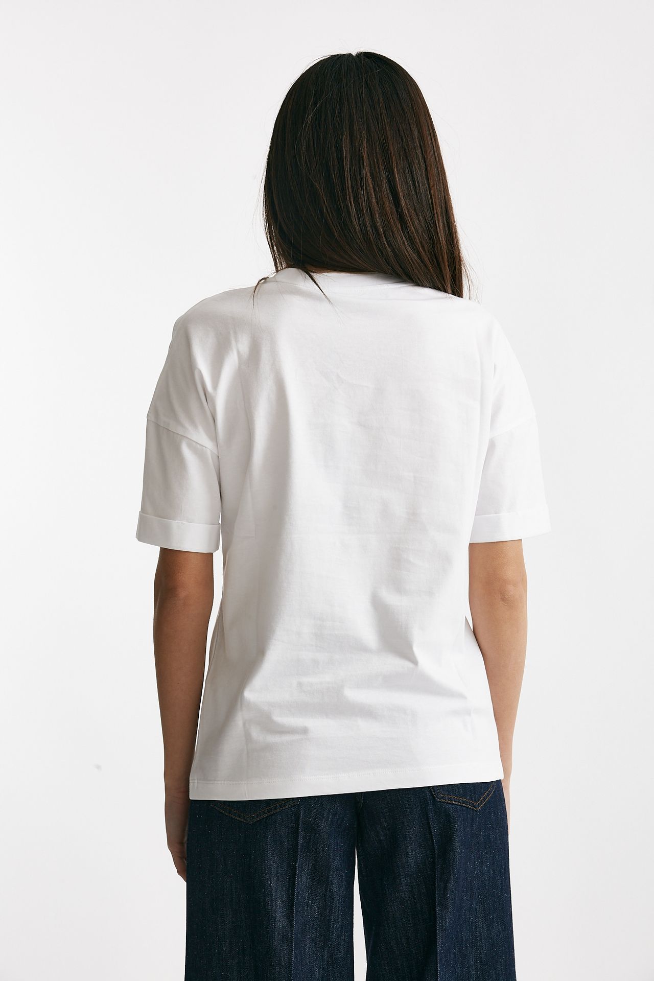 t-shirt girocollo cut out bianco women Federica tosi - 4