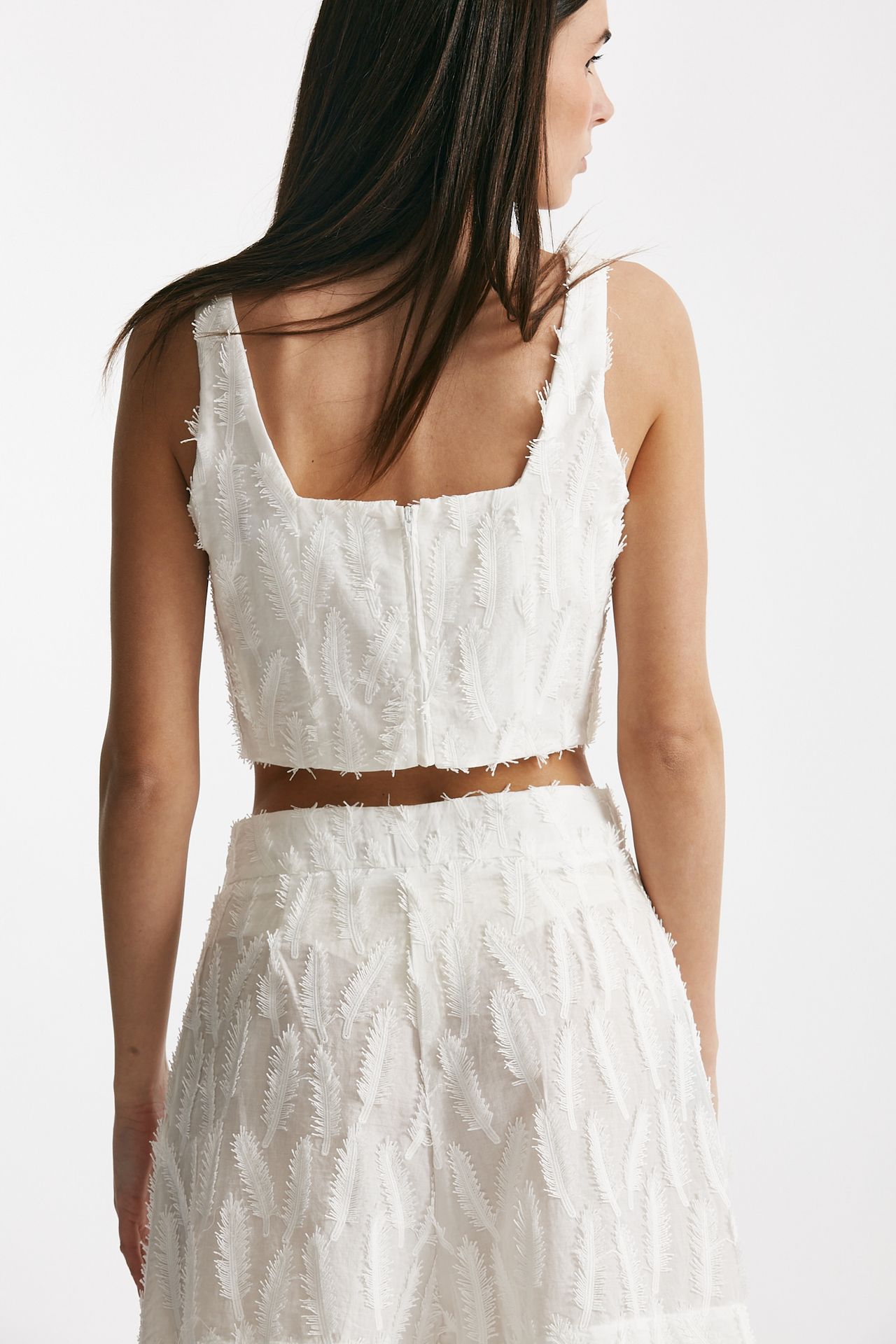 top crop con applicazioni bianco women Federica tosi - 3