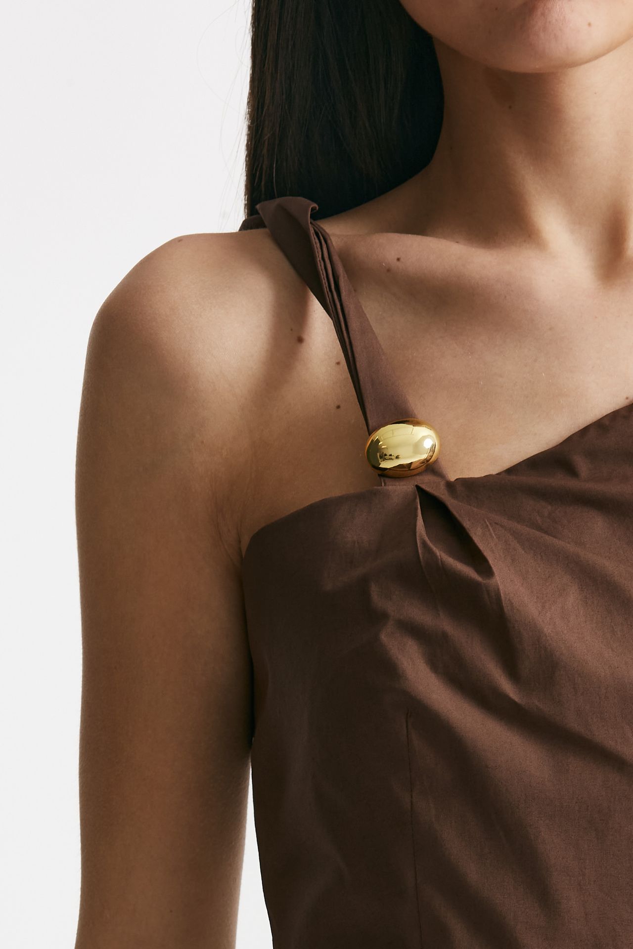 top crop monospalla cioccolato women Federica tosi - 5
