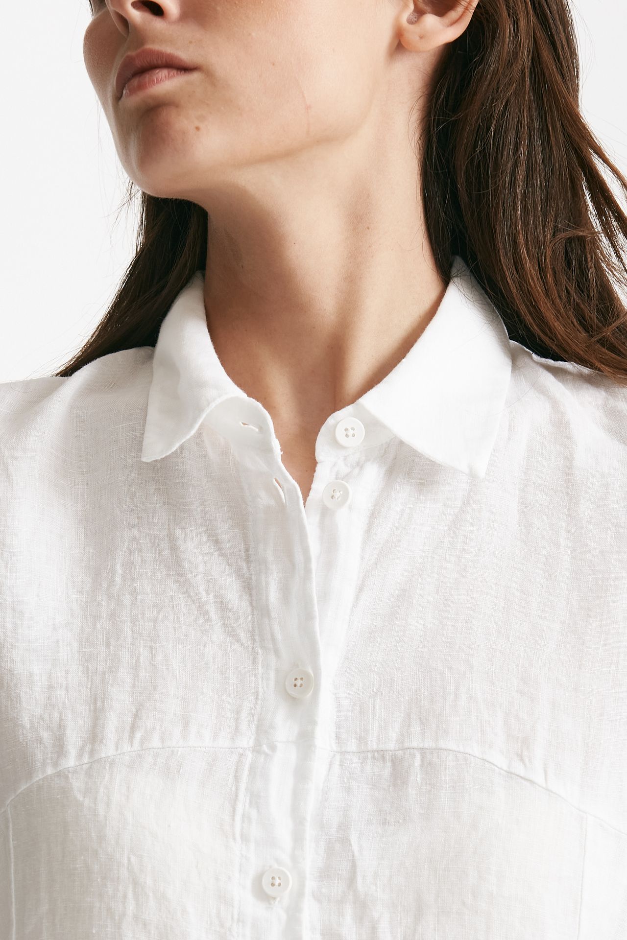 camicia in lino bianco women Transit par such - 4