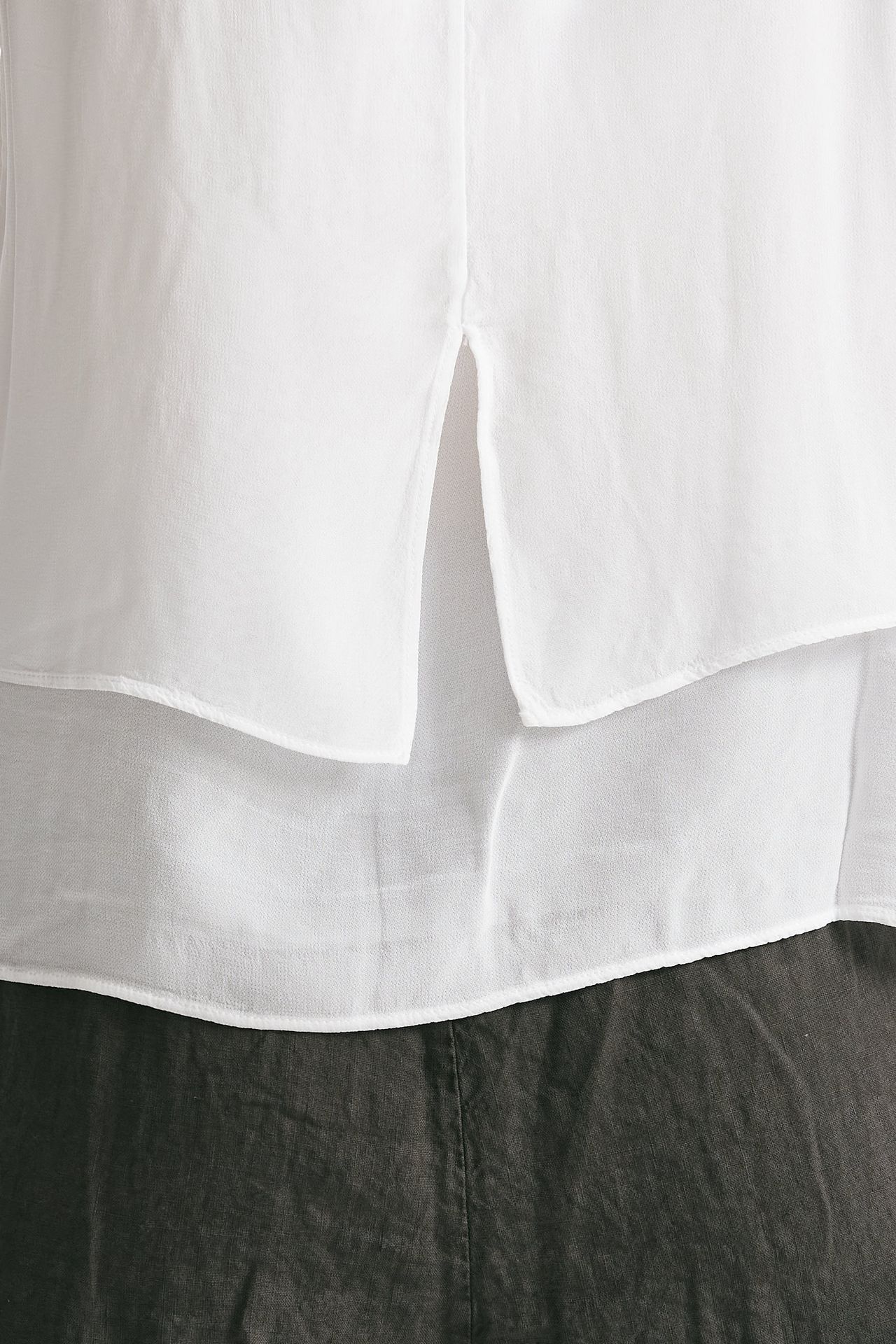 top in cotone e lino bianco women Transit par such - 5