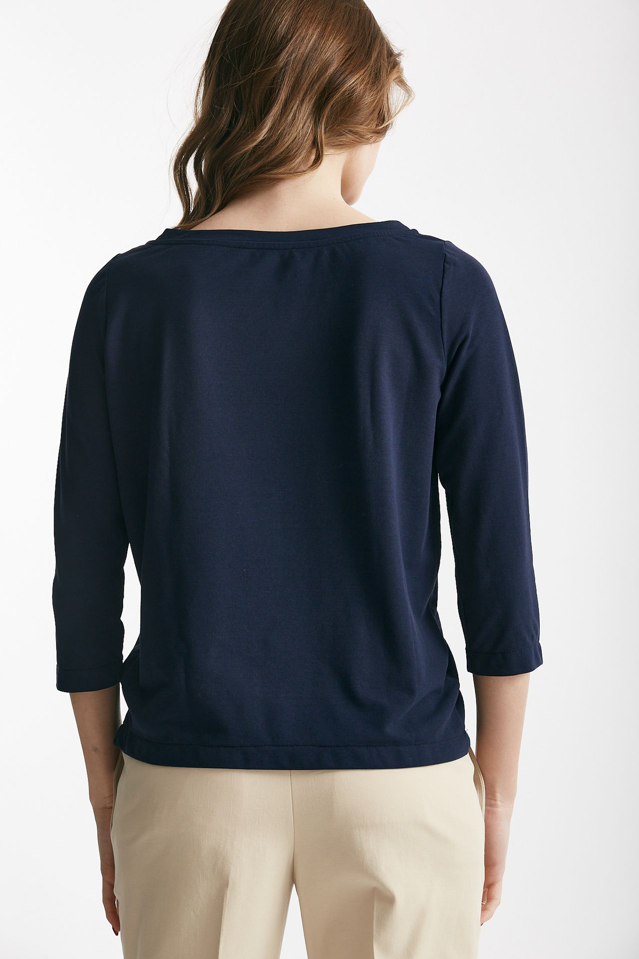t-shirt basic ice-cotton blu aperto women Zanone - 4