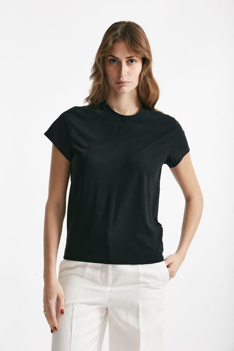 t-shirt basica ice-cotton nero women Zanone