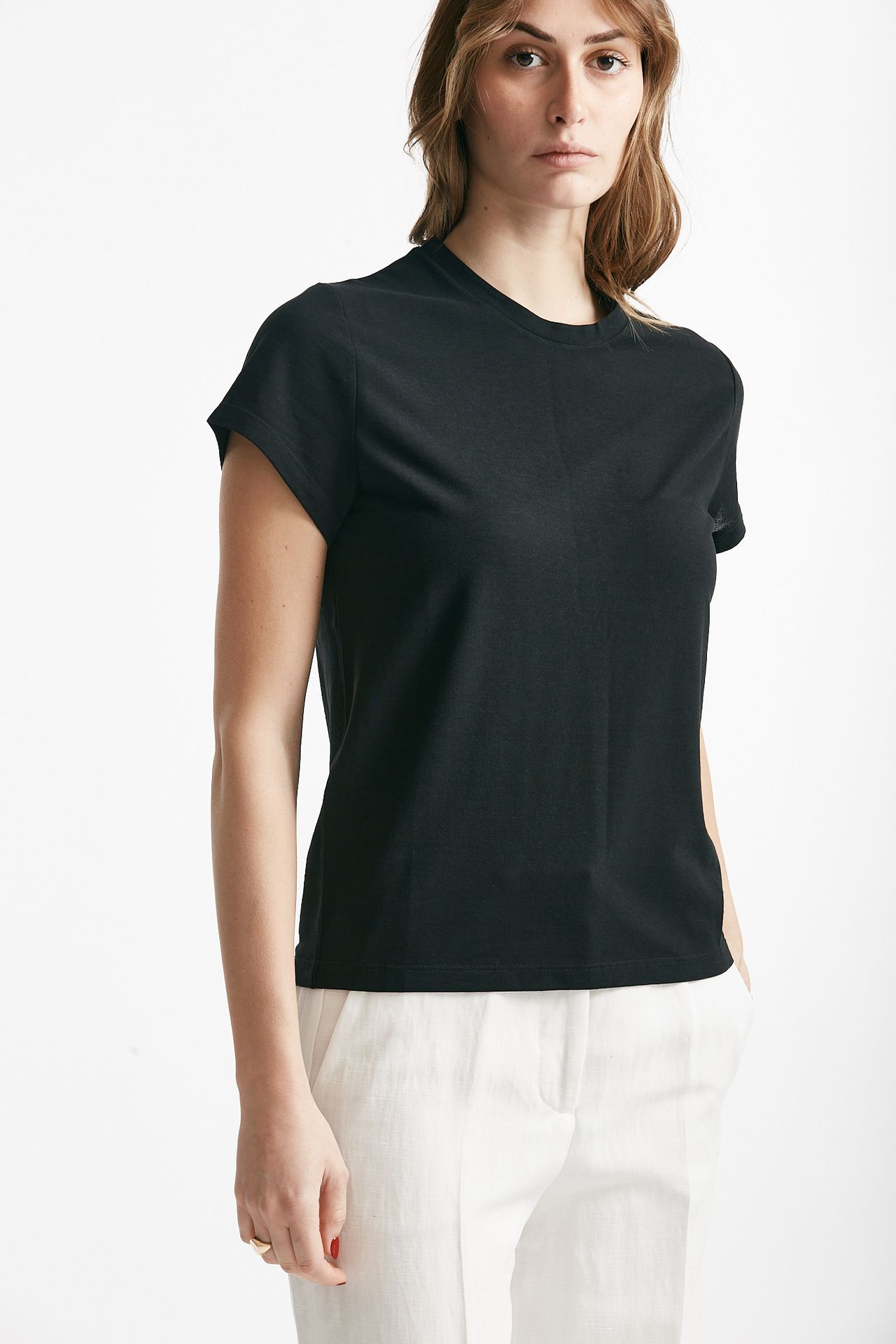 t-shirt basica ice-cotton nero women Zanone - 4