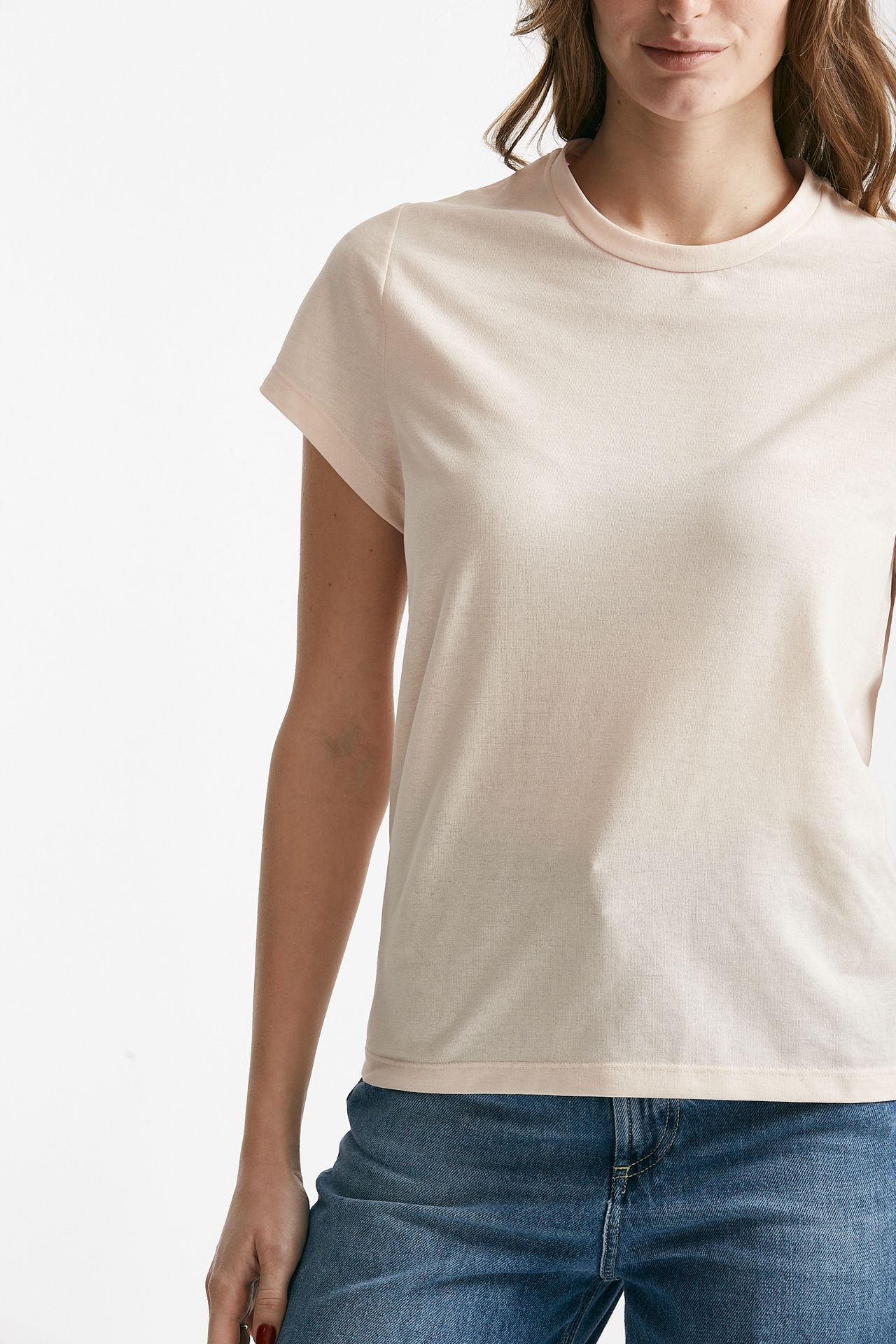 t-shirt basica ice-cotton rosa tenue women Zanone - 5