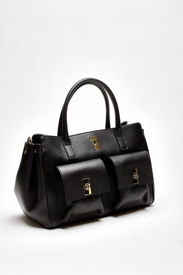 Borsa morbida SOLEDAD in pelle dollaro nero women Avenue 67