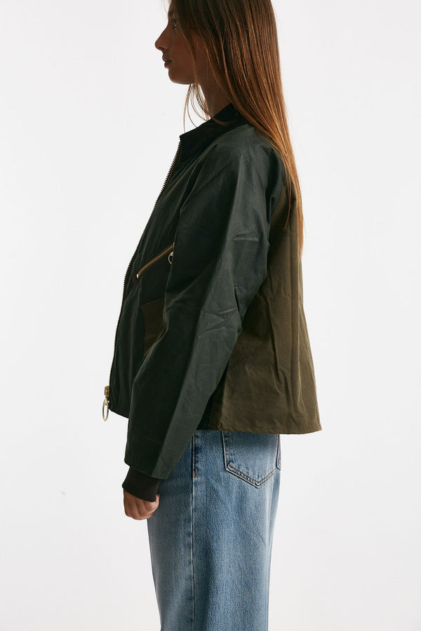 giubbino cerato arlene wax jacket verde/militare women Barbour
