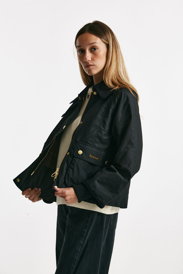 giubbino cerato beadnell cropped nero women Barbour