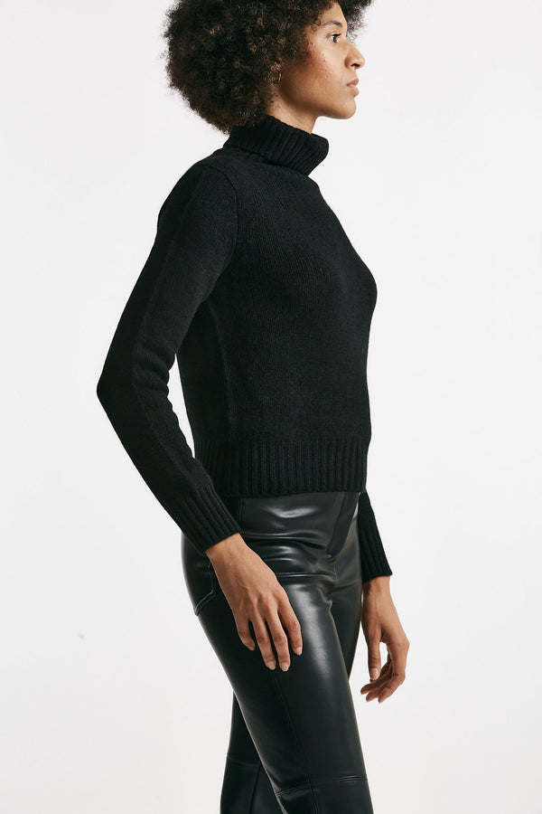 Maglia dolcevita slim in cachemire nero women Be you