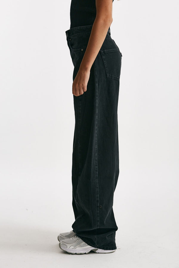 jeans gamba ampia hostel grigio/nero women Department five