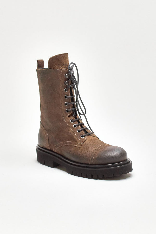 anfibio ws326 in pelle testa di moro women Dondup