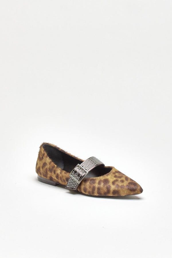 ballerine in pelle fantasia animalier women Dondup