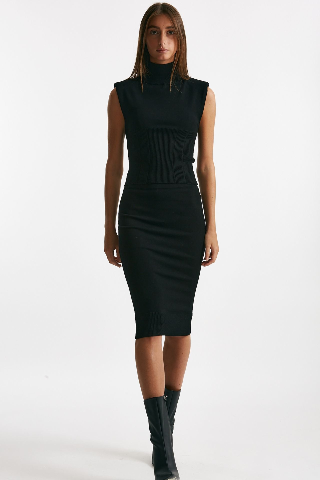 gonna in maglia nero elastico in vita women Dondup - 5