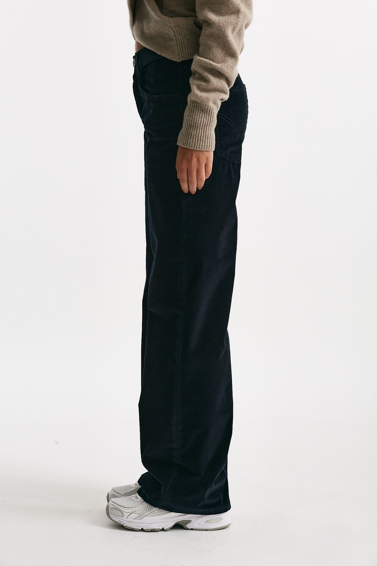 pantalone wide leg jackline in velluto blu women Dondup - 2