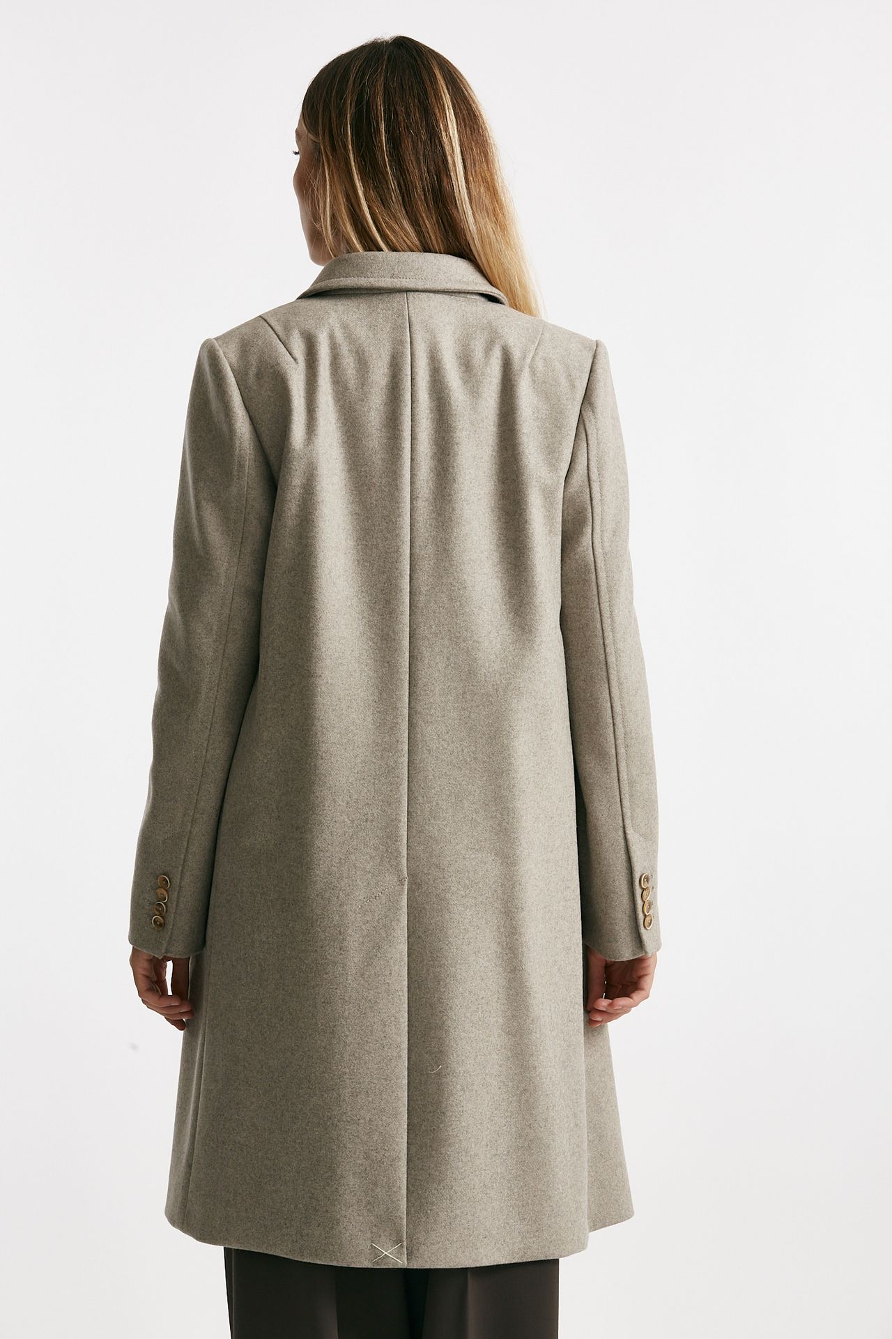 cappotto in panno di lana e cashmere beige women Fay - 3