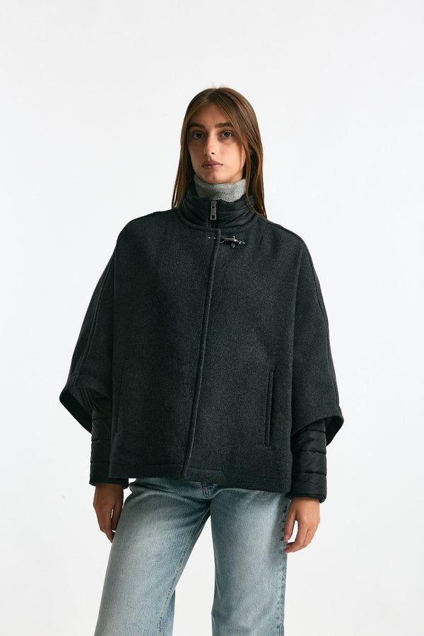 Cappa con giacca imbottita antracite women Fay