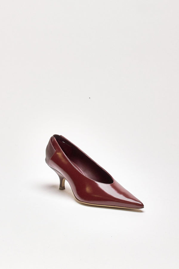 décolleté sloane in pelle bordeaux women Gia borghini