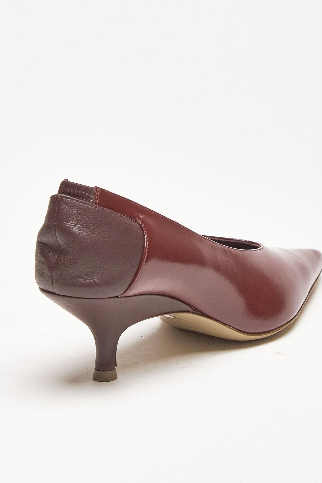 décolleté sloane in pelle bordeaux women Gia borghini - 7