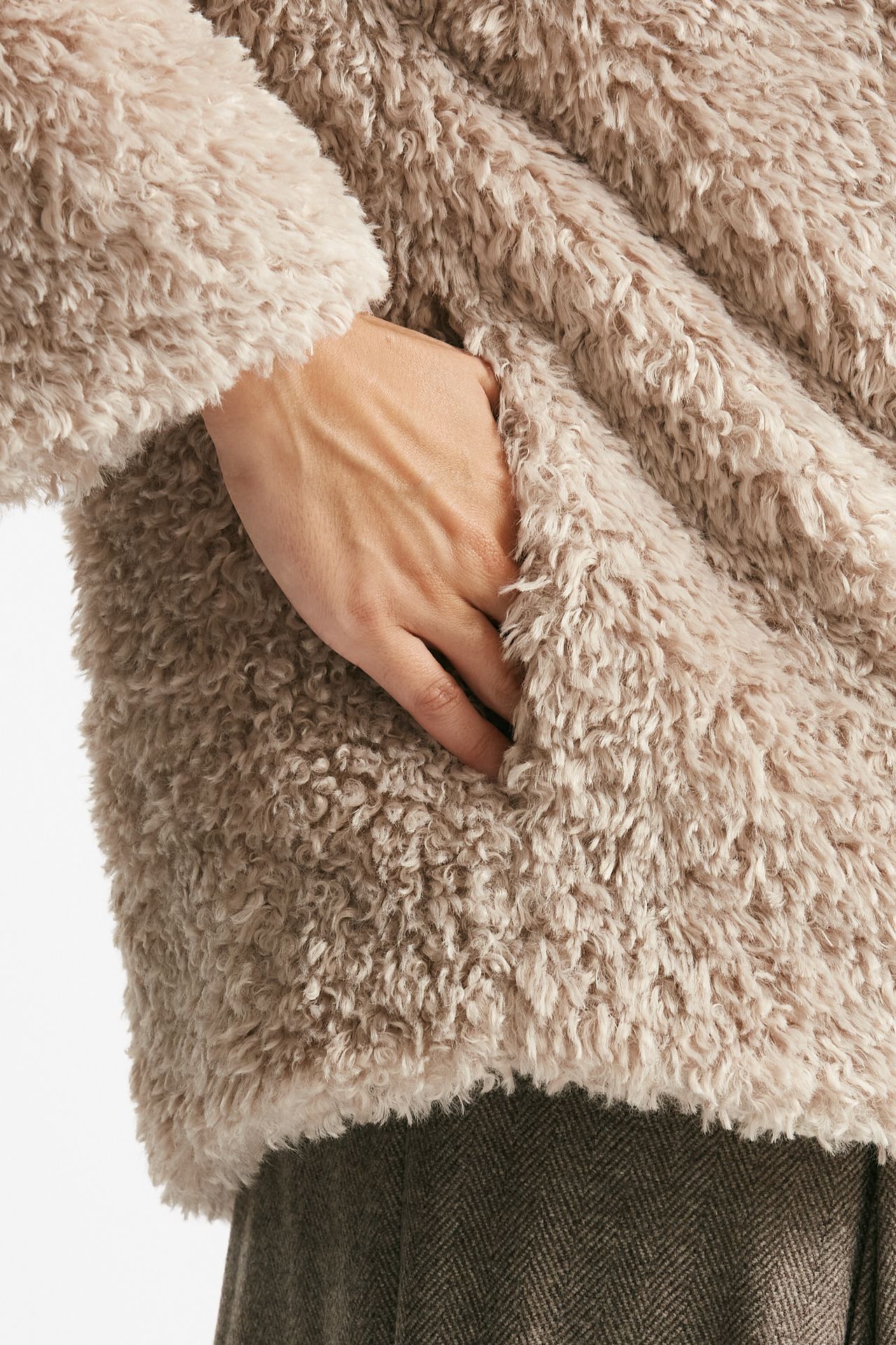 giubbino in eco-pelliccia beige women Herno - 8