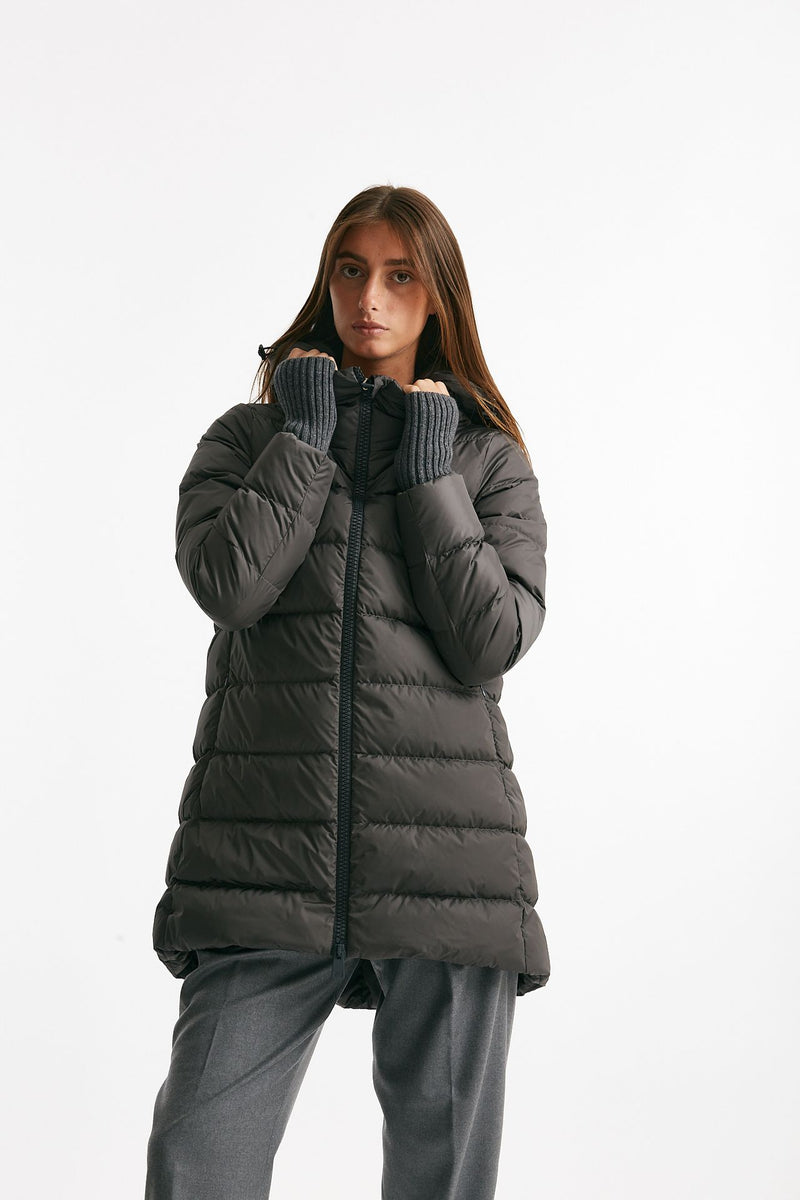 piumino midi chamonix antracite women Herno