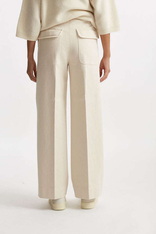 Pantalone ampio ELYS panna women Incotex