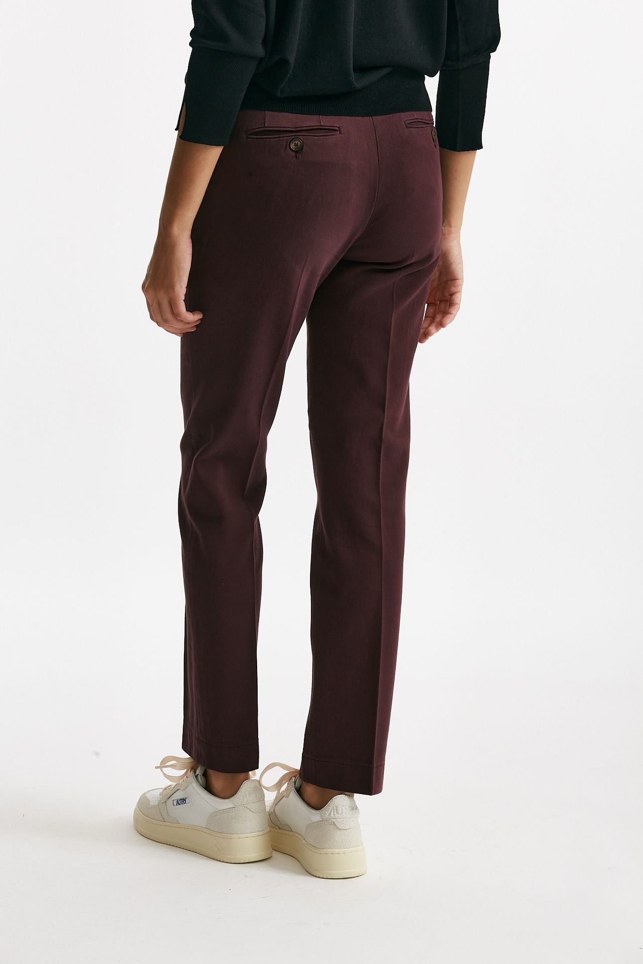 Pantalone slim LEYRE bordeaux women Incotex - 4