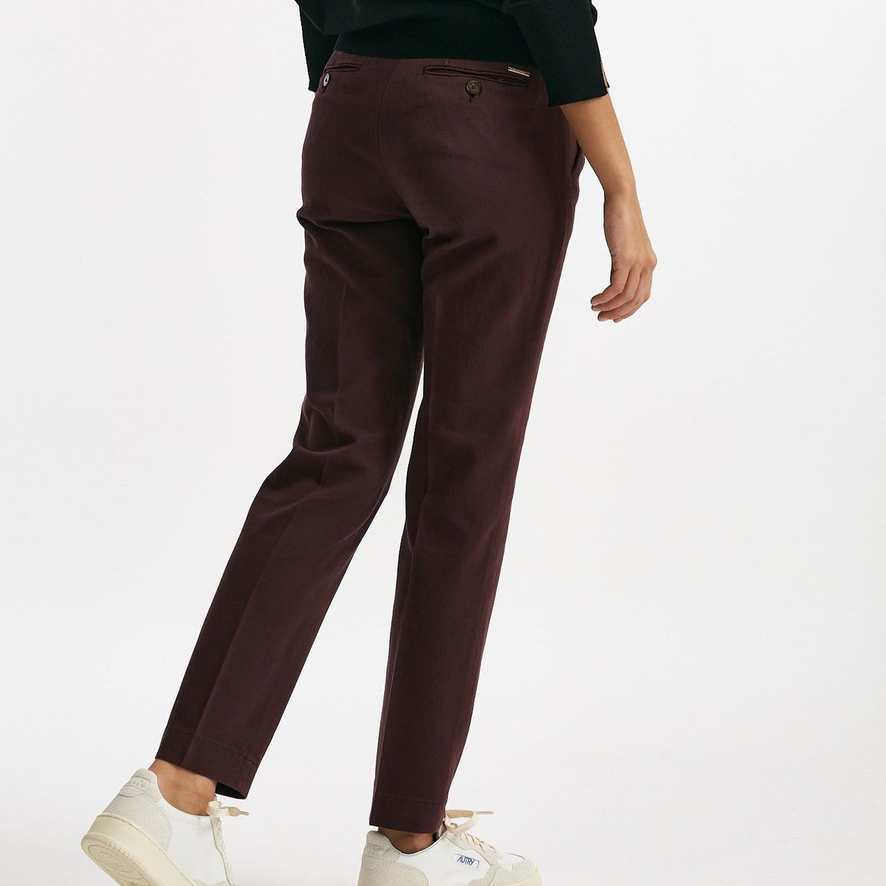Pantalone slim LEYRE bordeaux women Incotex - 8