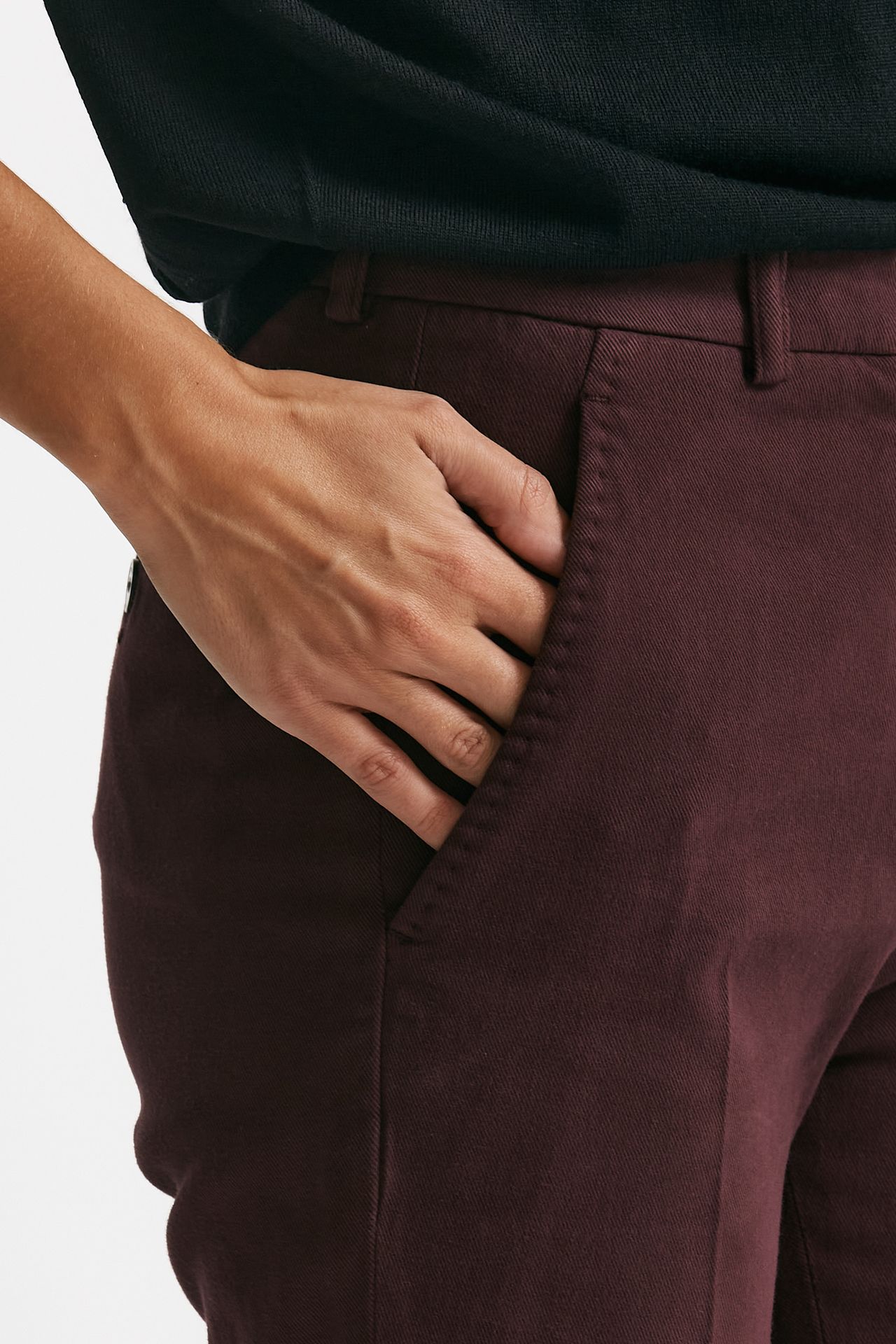 Pantalone slim LEYRE bordeaux women Incotex - 6