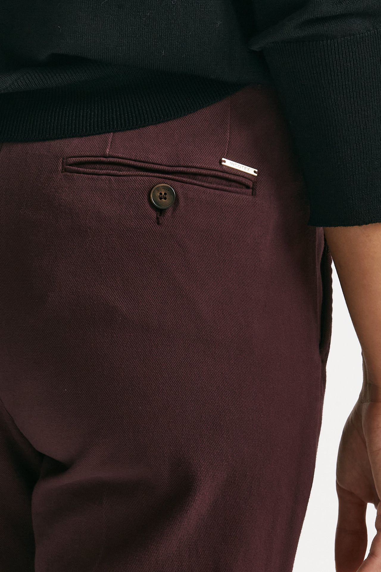 Pantalone slim LEYRE bordeaux women Incotex - 7