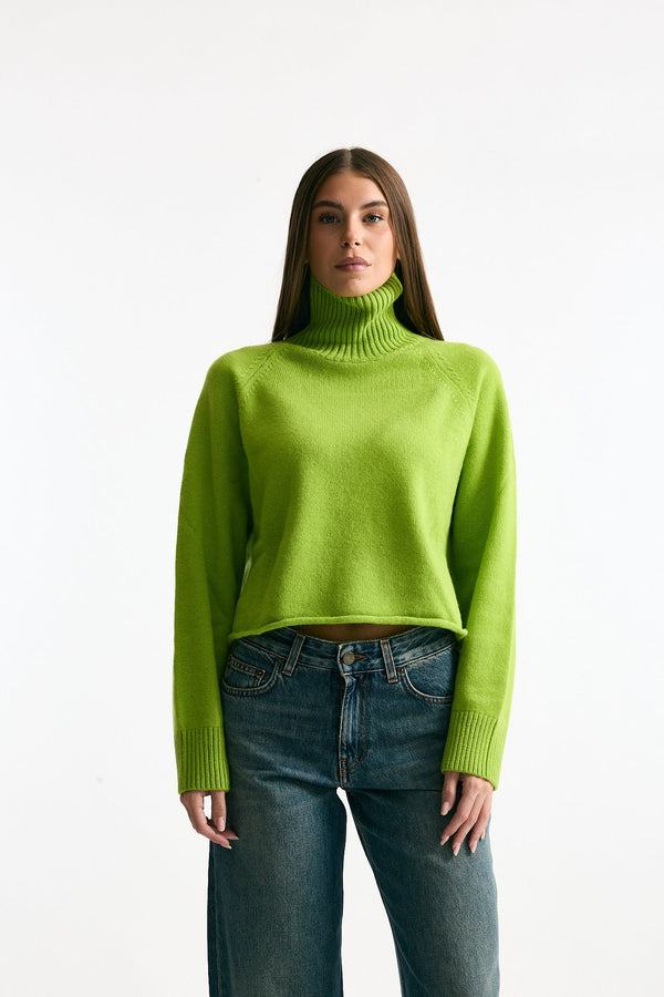 Dolcevita crop verde acido women Laneus