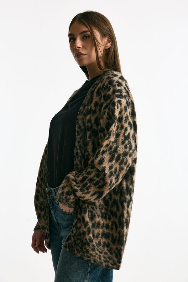Cardigan over animalier women Laneus