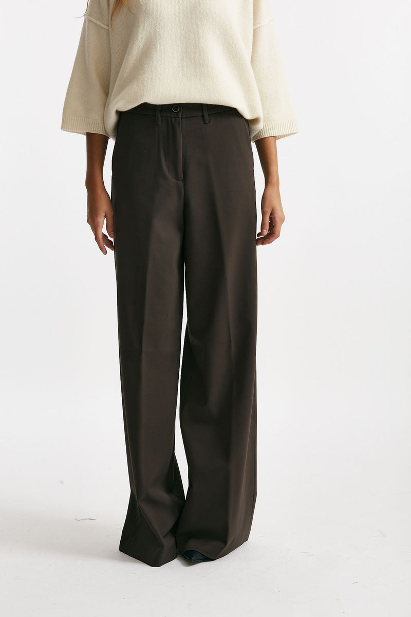 pantalone palazzo karen marrone women Nine in the morning
