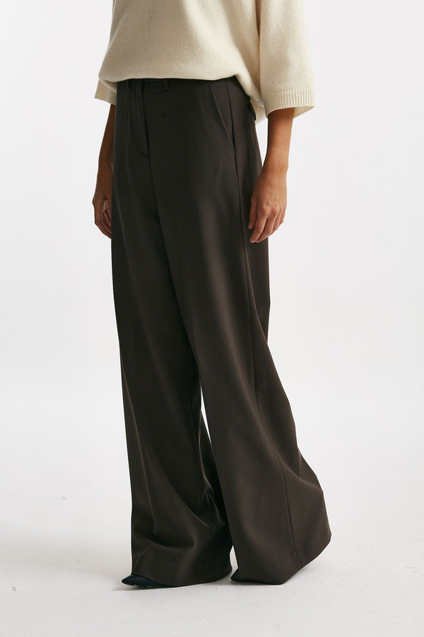 pantalone palazzo karen marrone women Nine in the morning