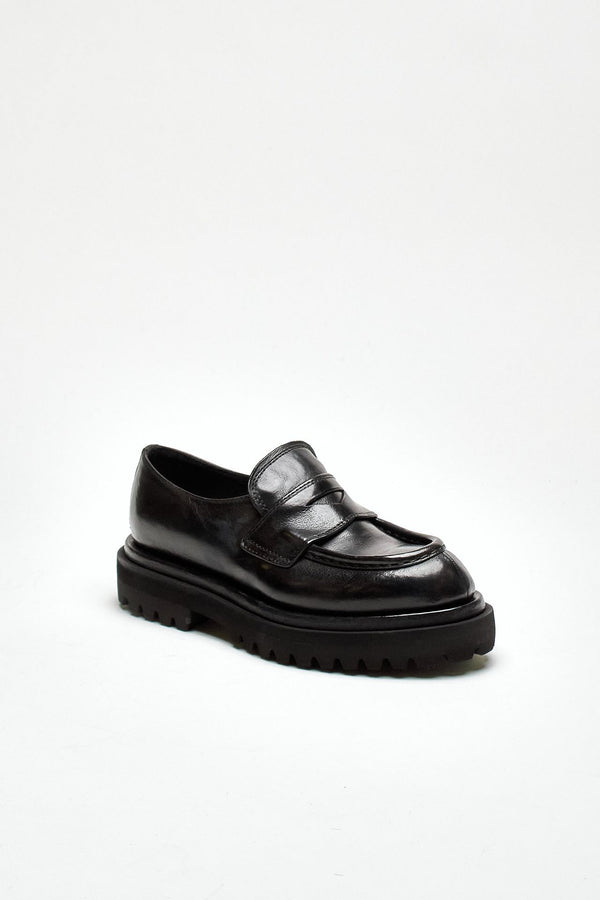 Mocassini WISAL DD/101 in pelle lavata nero women Officine creative