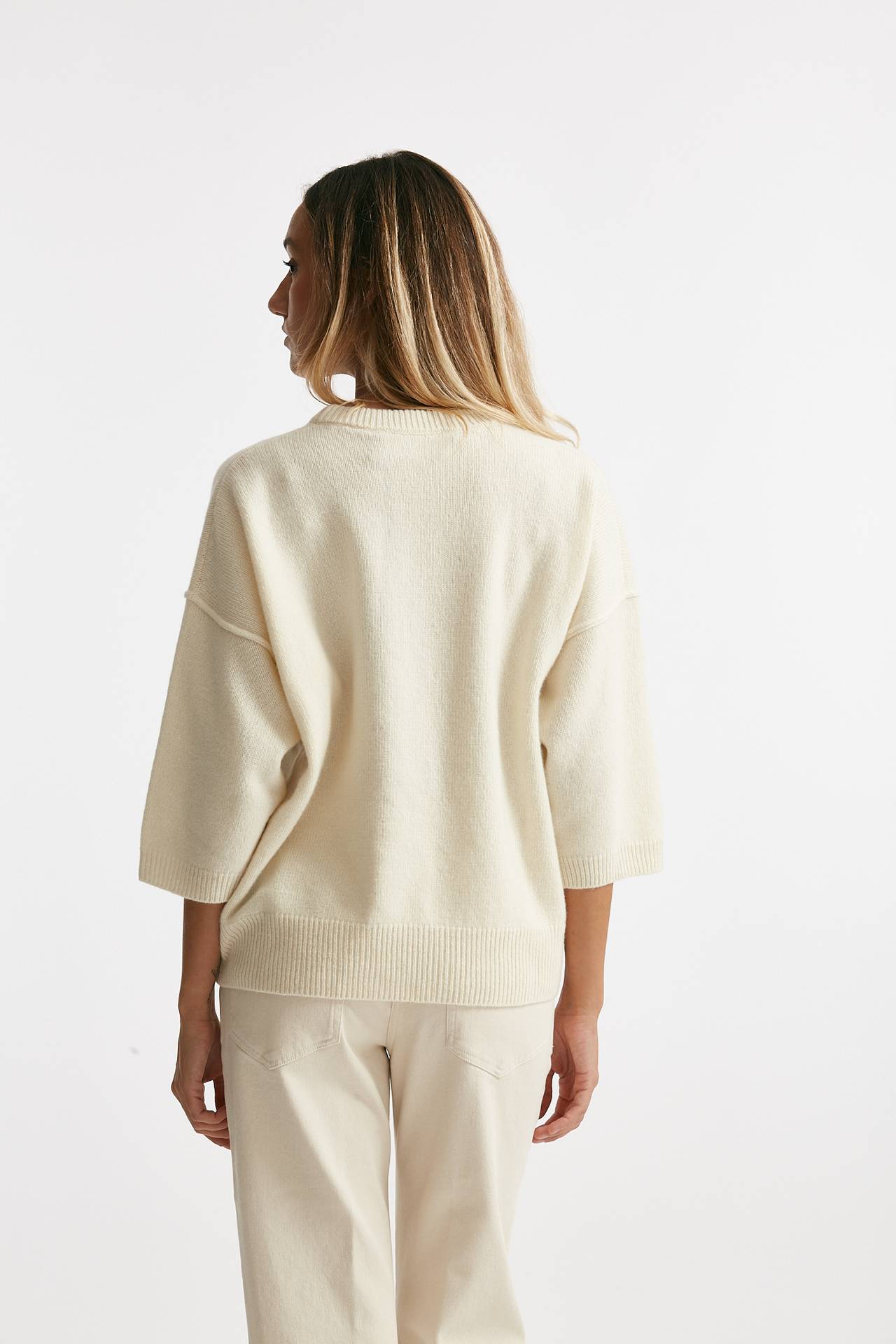 maglia cut off panna women Federica tosi - 3